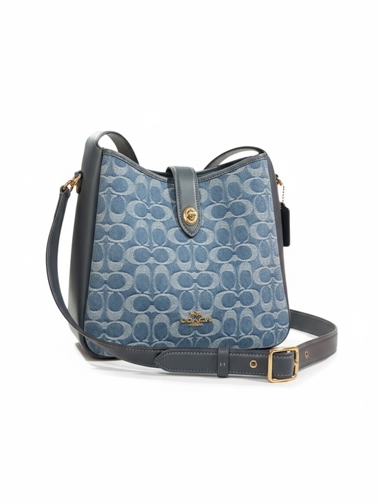 Coach Handbags - ❌sold❌Coach Hadley Signature Denim Convertible Crossbody Bag Blue Gold 2025